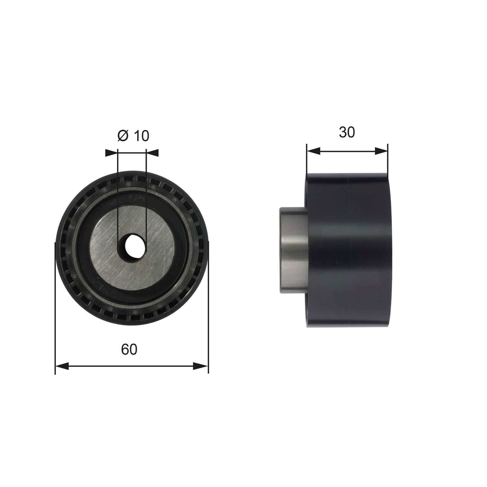 Poulie renvoi/transmission, courroie de distribution PowerGrip®