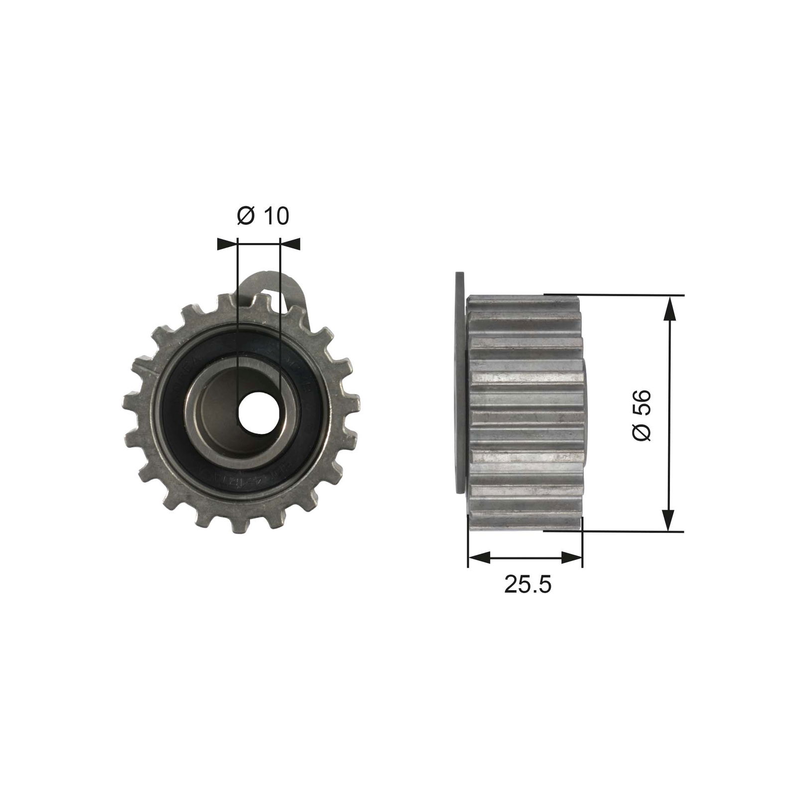 Poulie-tendeur, courroie crantée PowerGrip®