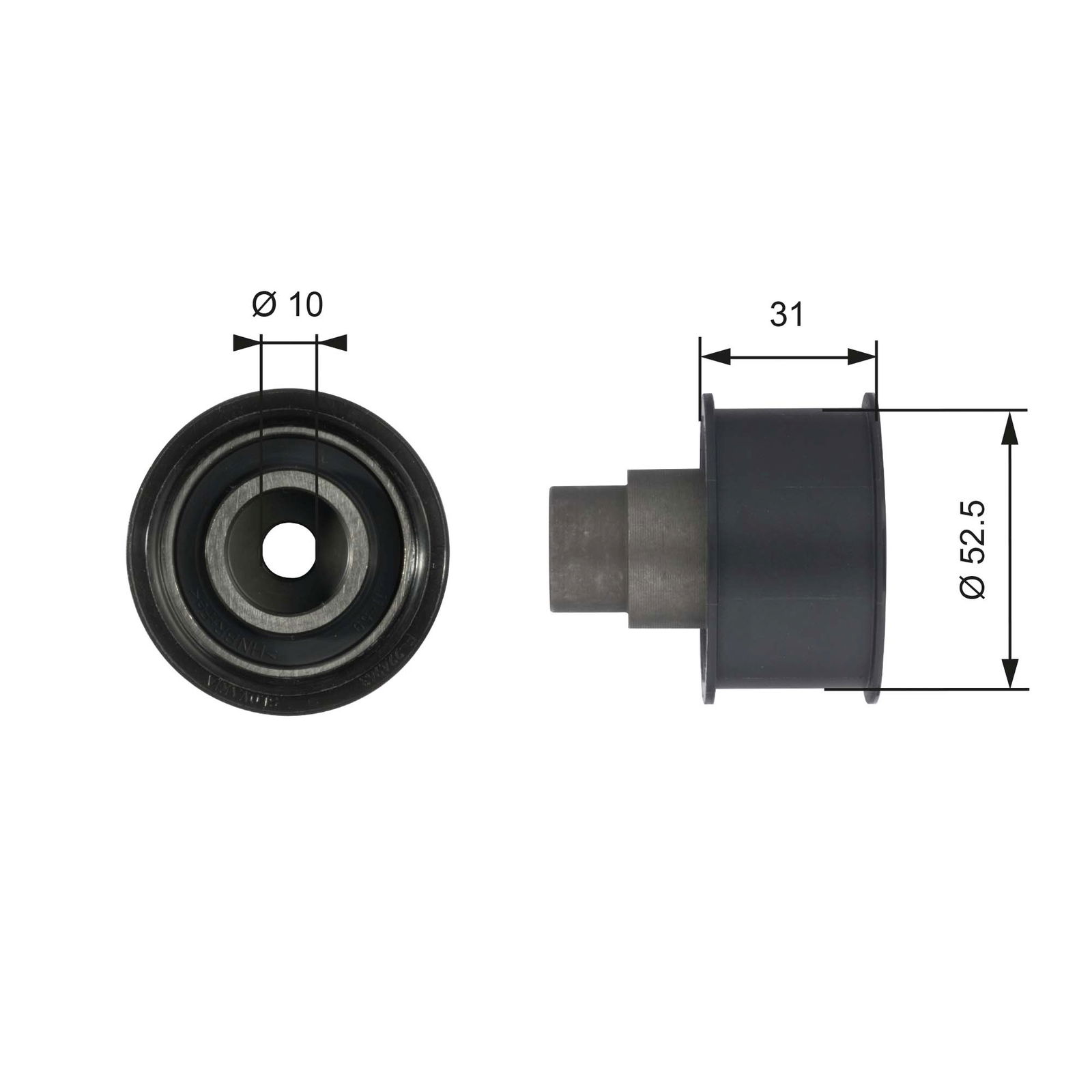 Poulie renvoi/transmission, courroie de distribution PowerGrip®