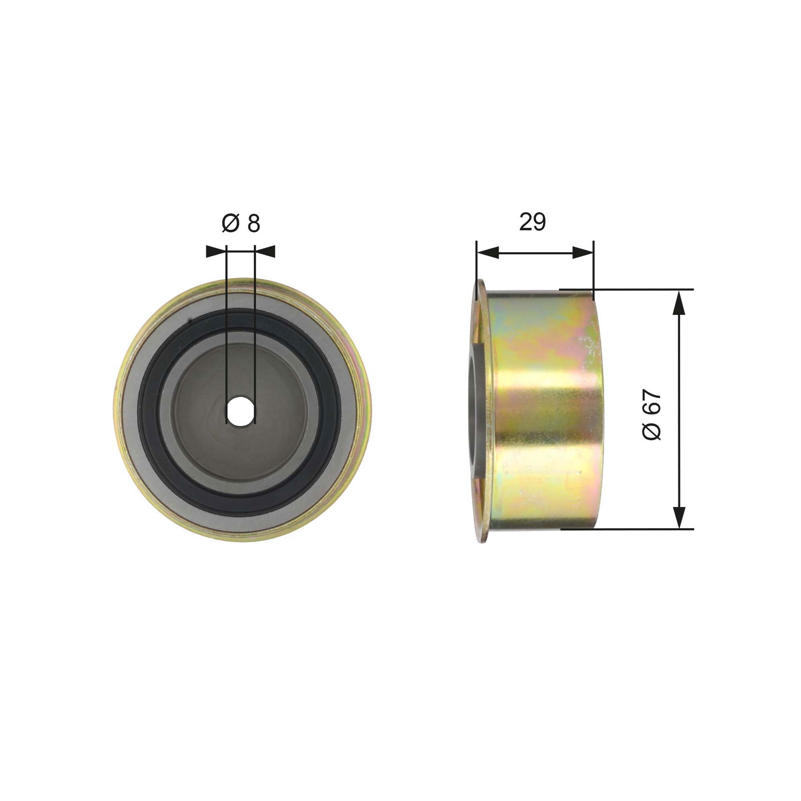 Poulie renvoi/transmission, courroie de distribution PowerGrip®