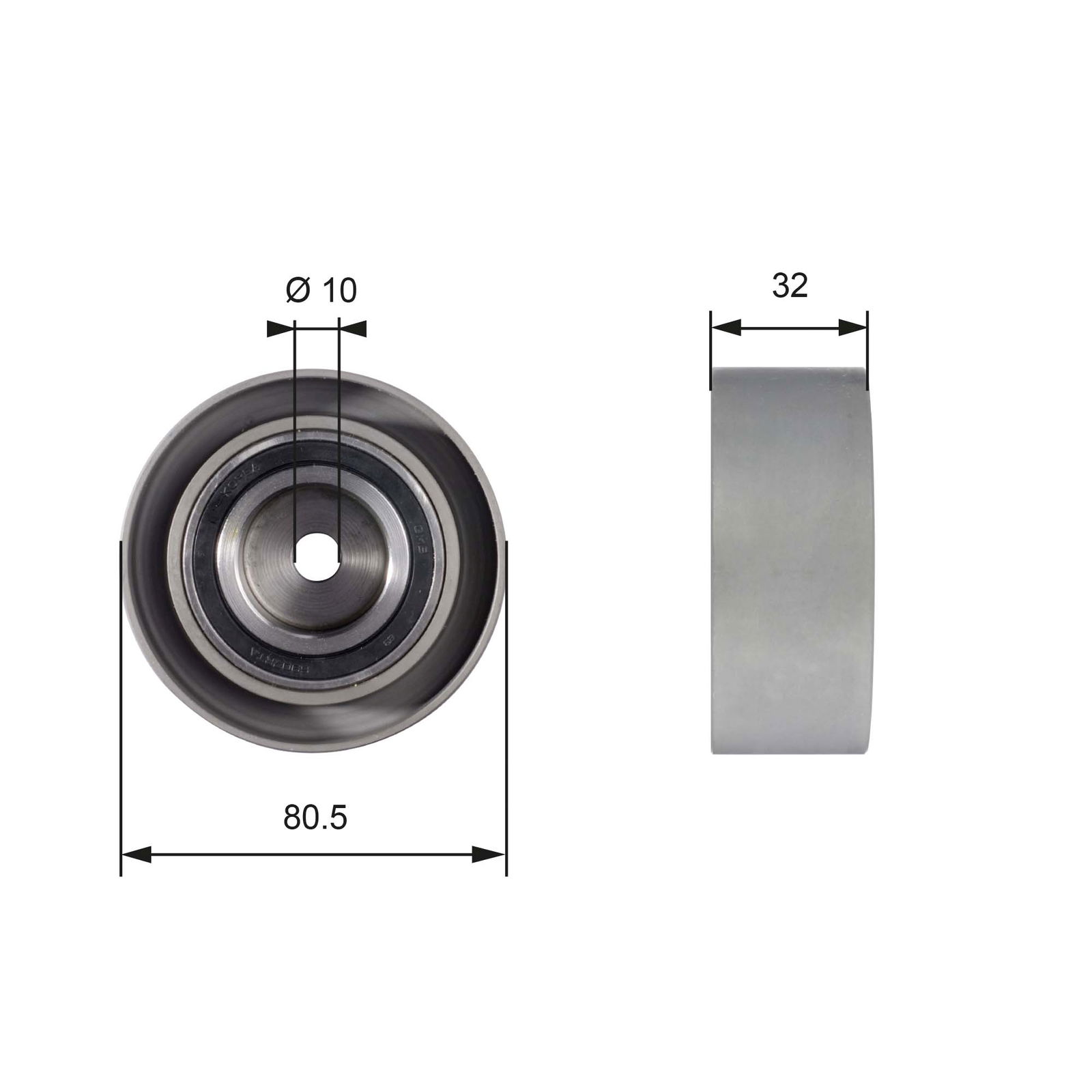 Poulie renvoi/transmission, courroie de distribution PowerGrip®