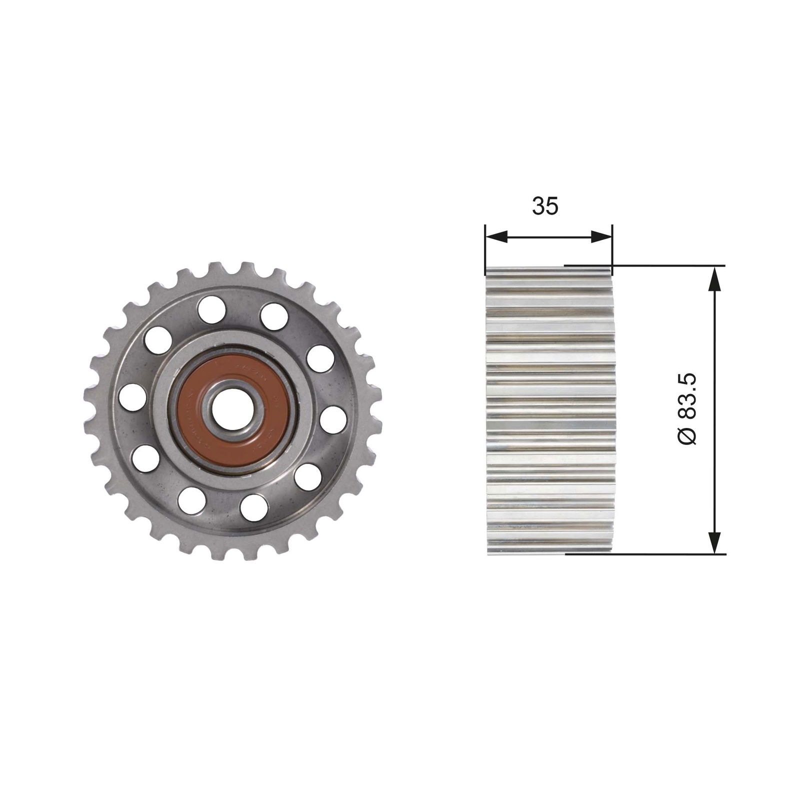 Poulie renvoi/transmission, courroie de distribution PowerGrip®