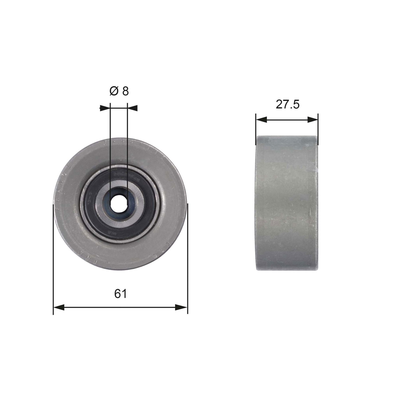 Poulie renvoi/transmission, courroie de distribution PowerGrip®