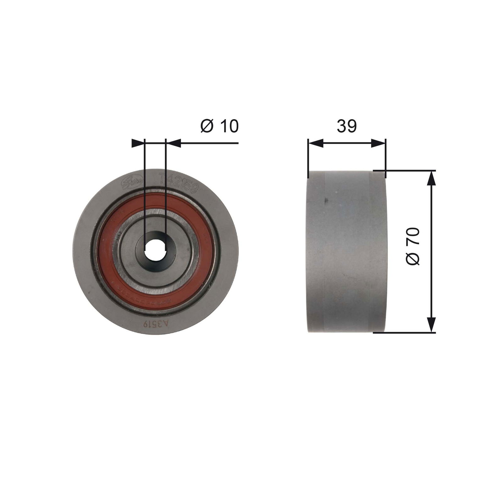 Poulie renvoi/transmission, courroie de distribution PowerGrip®