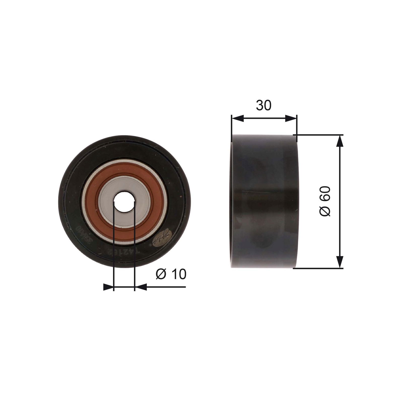 Poulie renvoi/transmission, courroie de distribution PowerGrip®