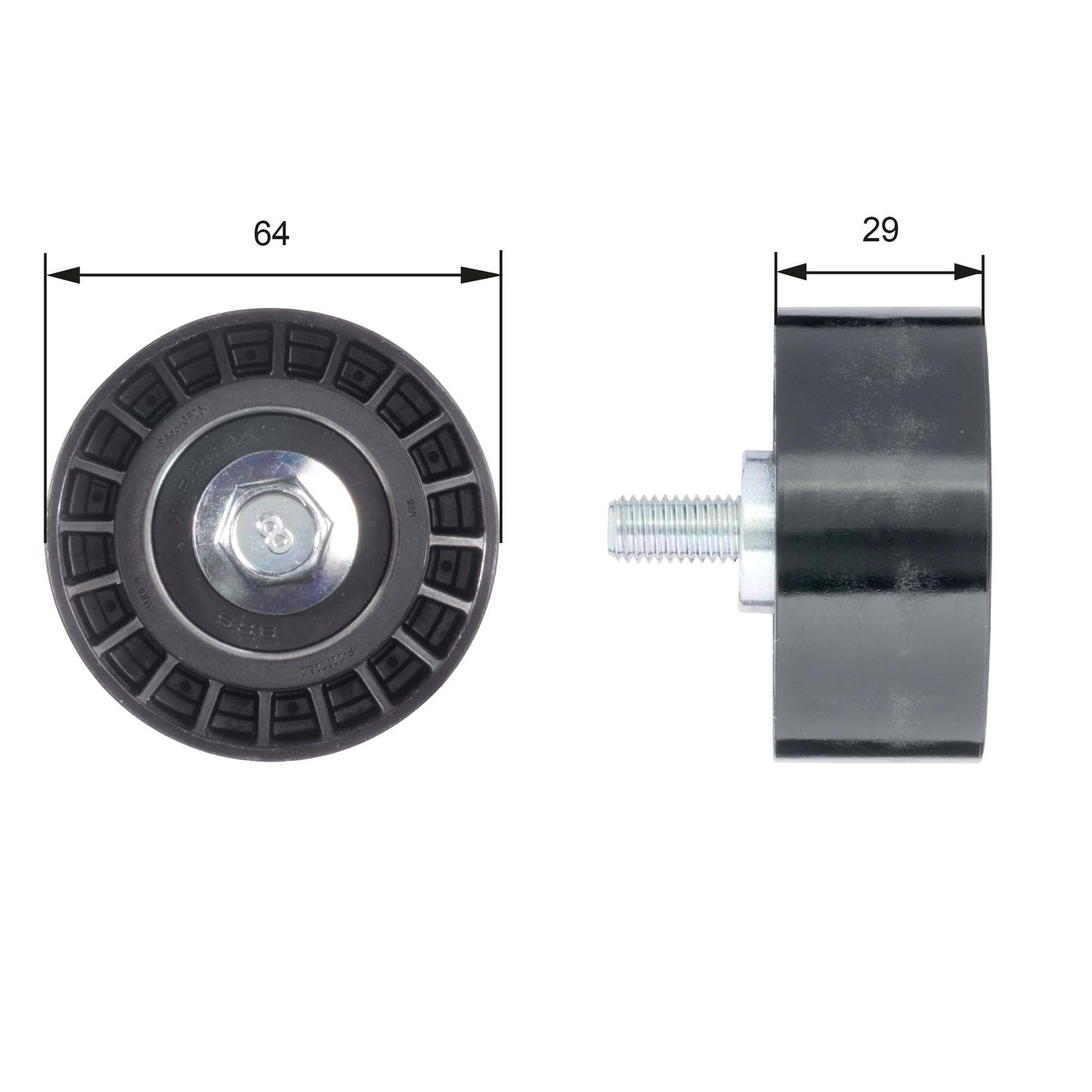 Poulie renvoi/transmission, courroie de distribution PowerGrip®