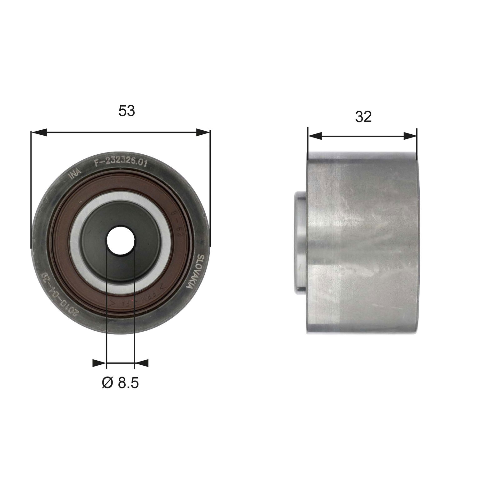 Poulie renvoi/transmission, courroie de distribution PowerGrip®