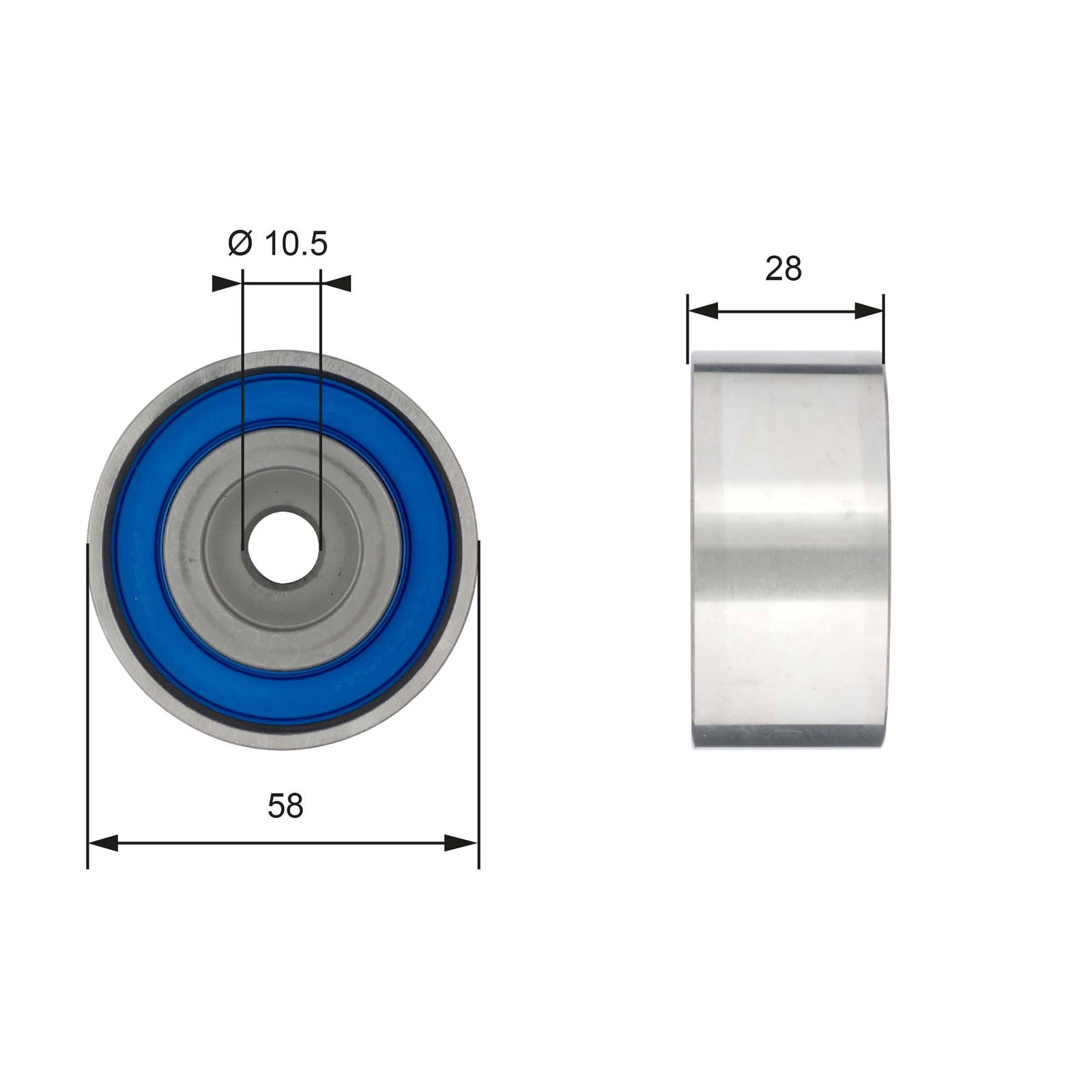 Poulie renvoi/transmission, courroie de distribution PowerGrip®