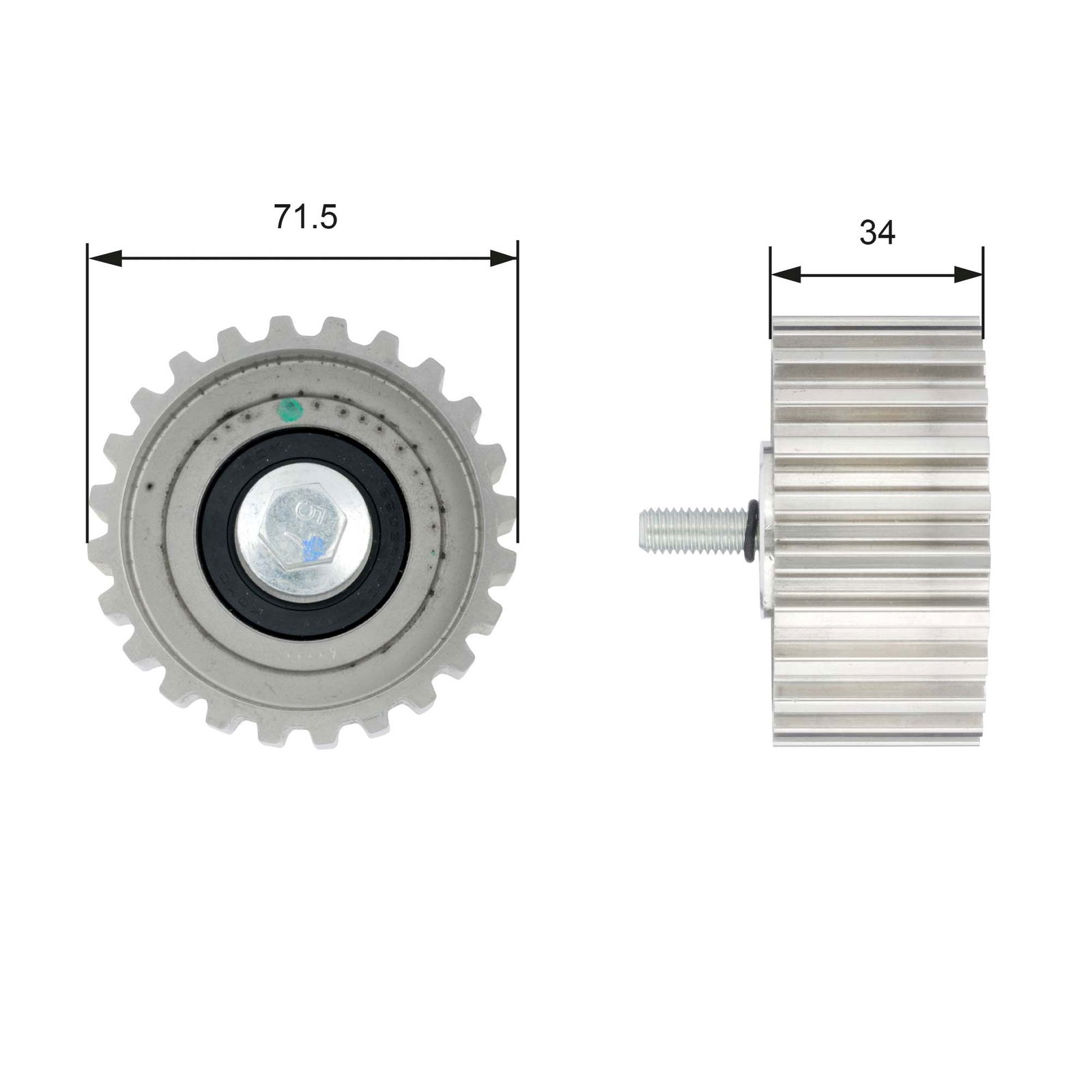 Poulie renvoi/transmission, courroie de distribution PowerGrip®