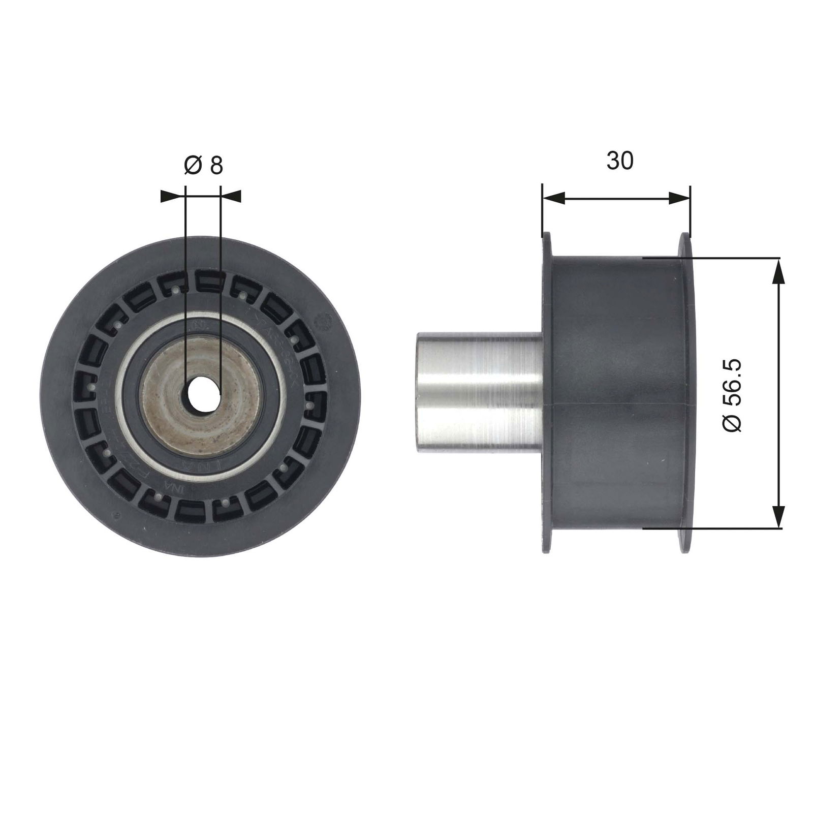 Poulie renvoi/transmission, courroie de distribution PowerGrip®