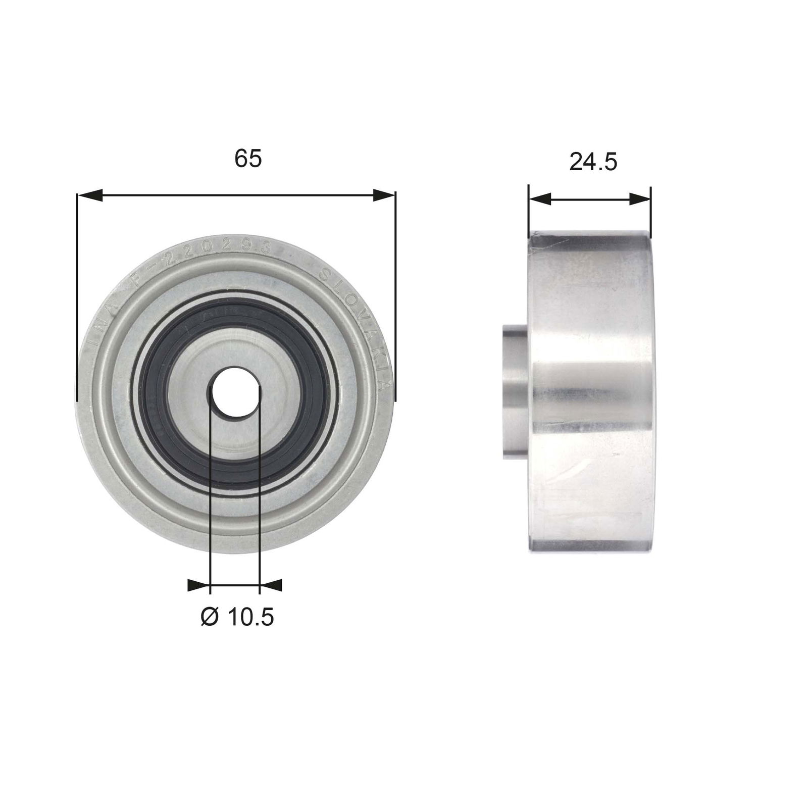 Poulie renvoi/transmission, courroie de distribution PowerGrip®