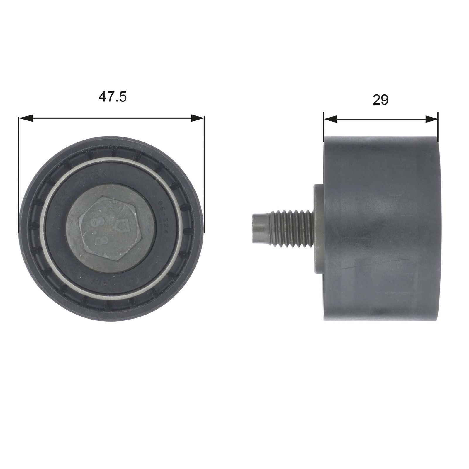 Poulie renvoi/transmission, courroie de distribution PowerGrip®