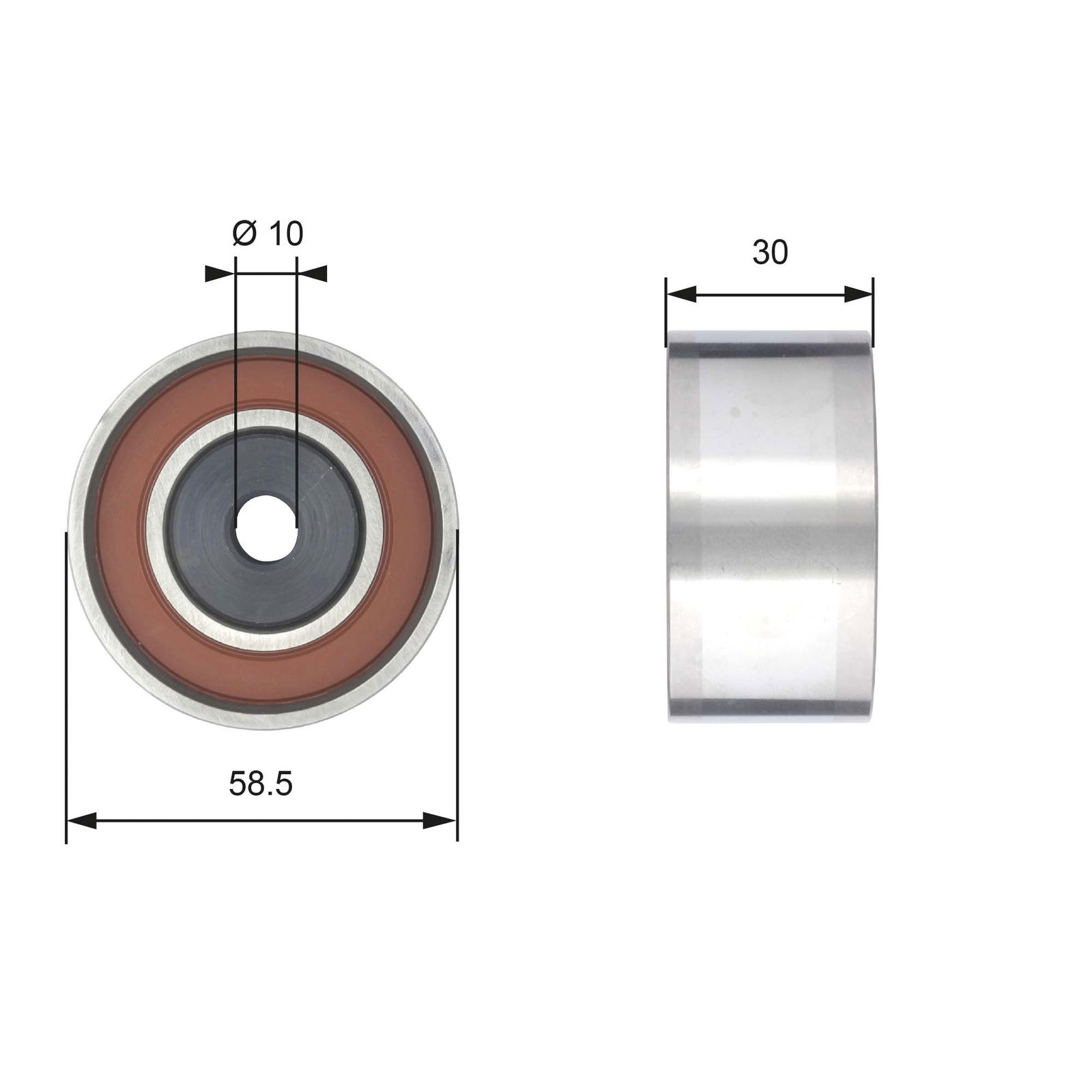 Poulie renvoi/transmission, courroie de distribution PowerGrip®