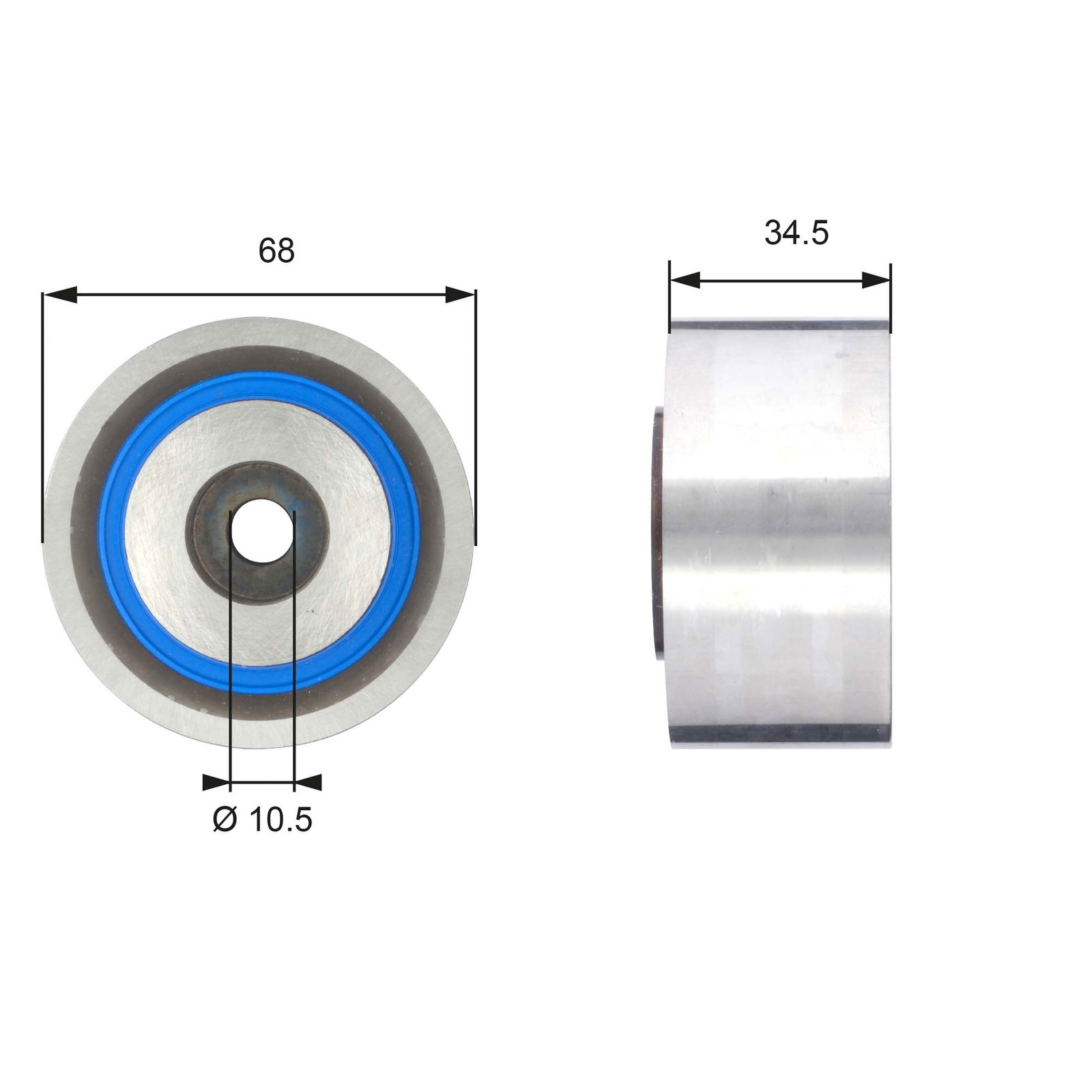 Poulie renvoi/transmission, courroie de distribution PowerGrip®