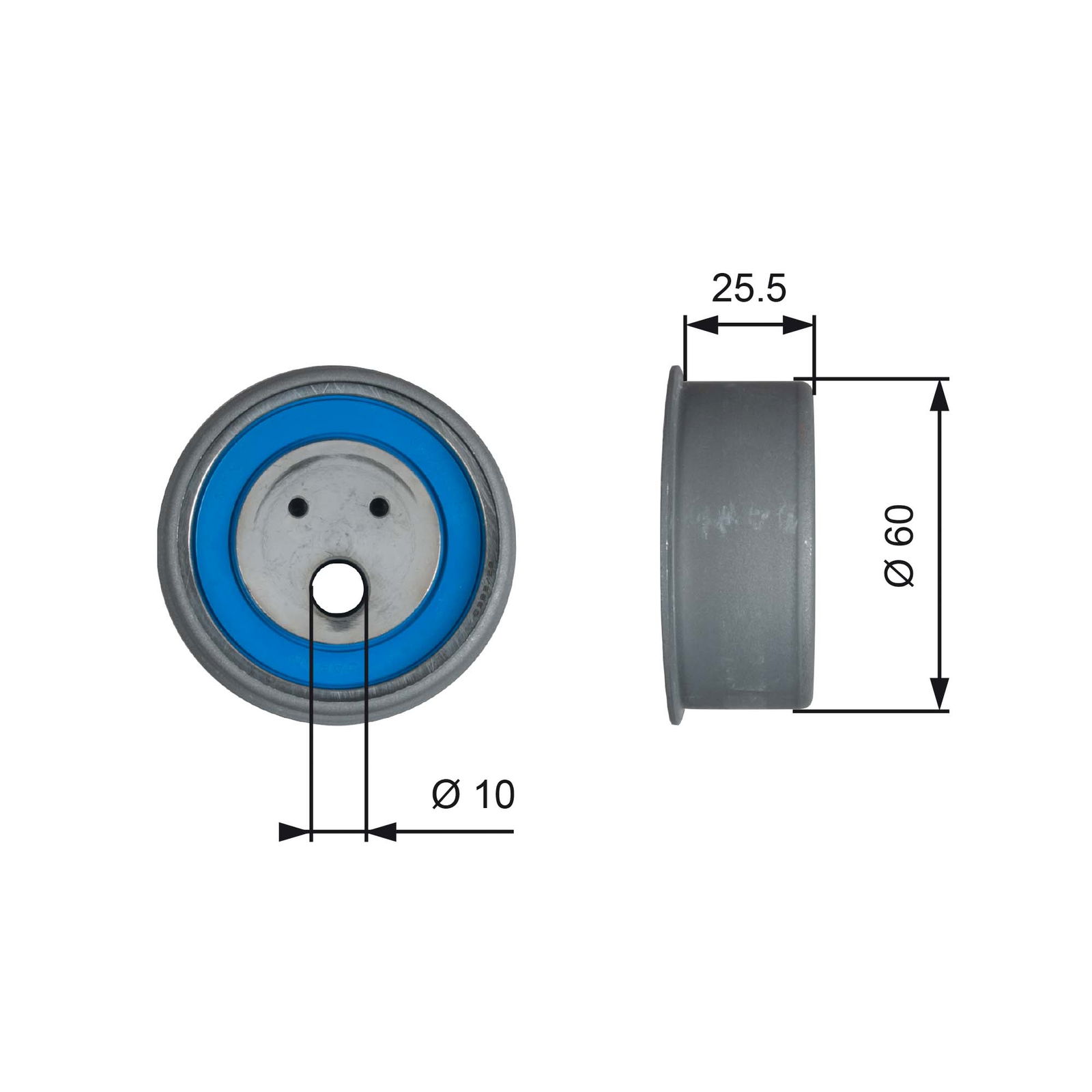 Poulie-tendeur, courroie crantée PowerGrip®