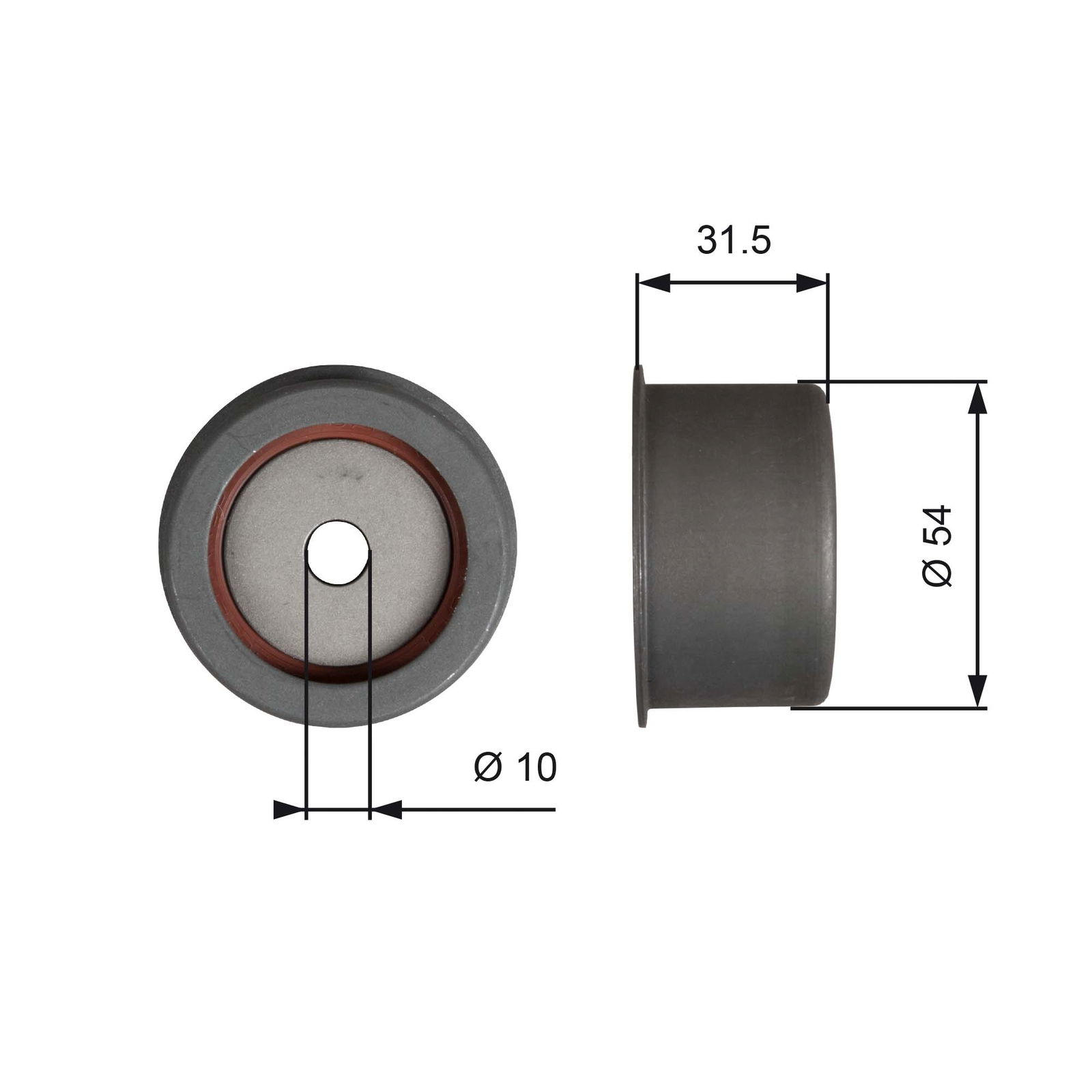 Poulie renvoi/transmission, courroie de distribution PowerGrip®