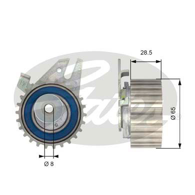 Poulie-tendeur, courroie crantée PowerGrip®