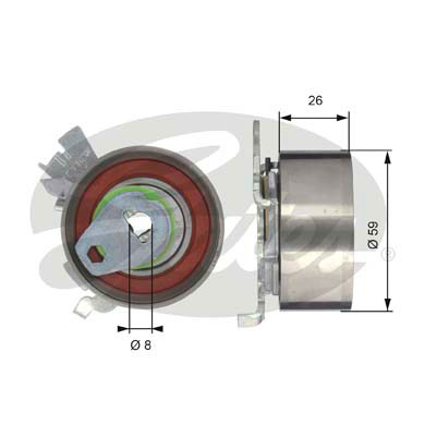 Poulie-tendeur, courroie crantée PowerGrip®