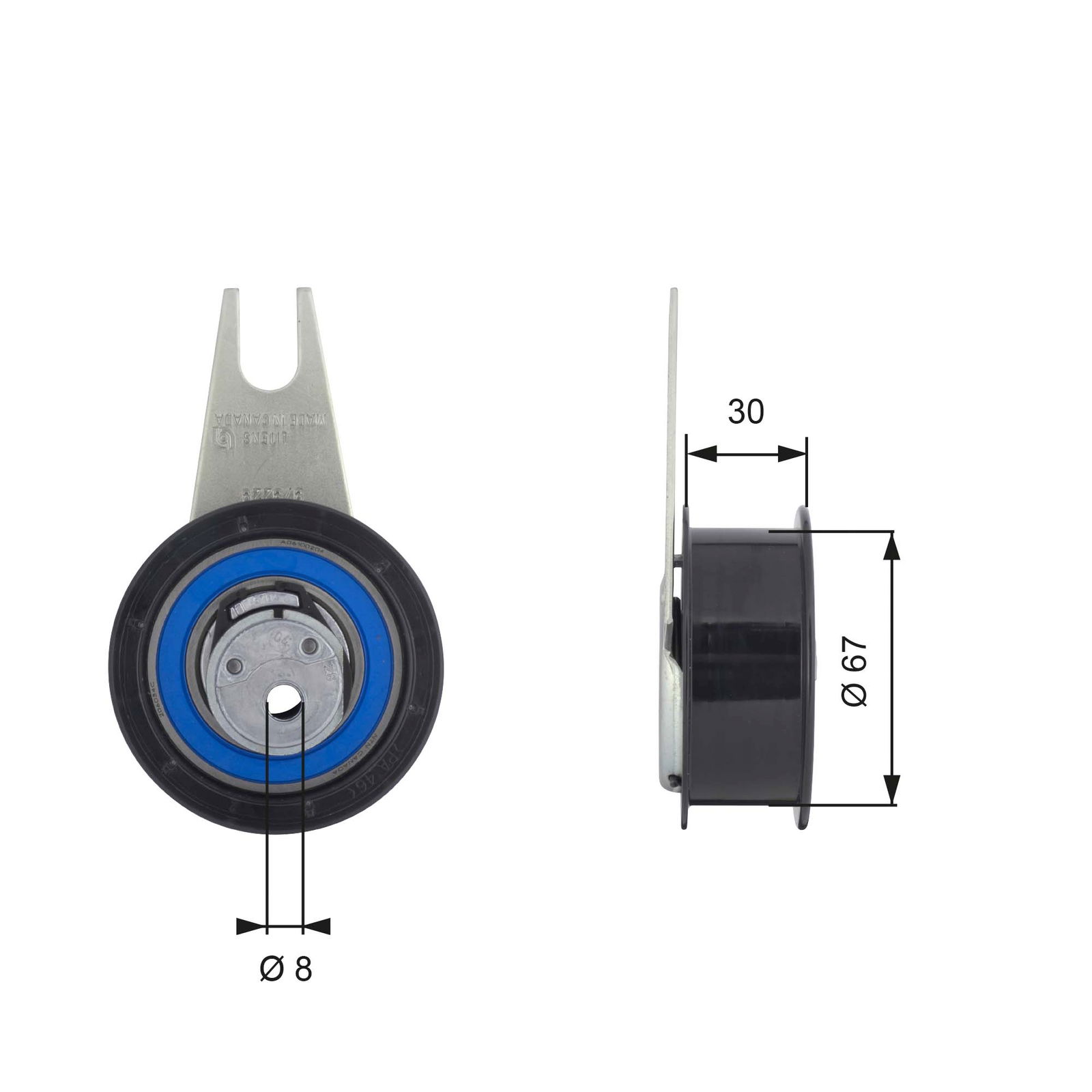 Poulie-tendeur, courroie crantée PowerGrip®