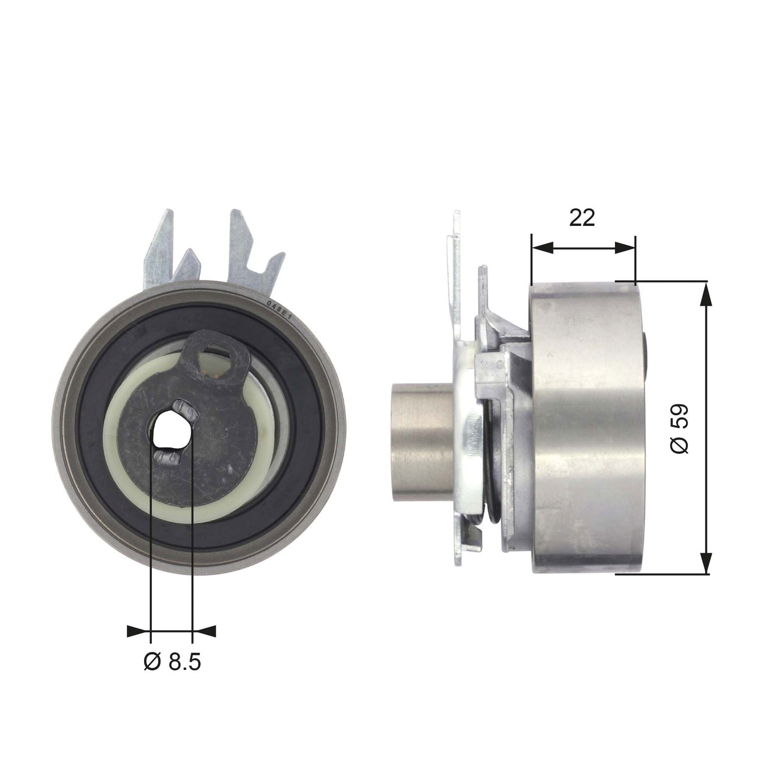 Poulie-tendeur, courroie crantée PowerGrip®