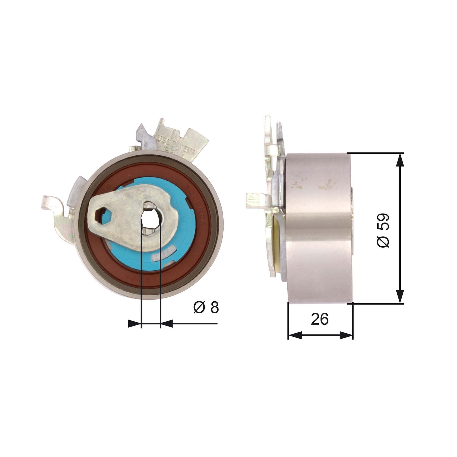 Poulie-tendeur, courroie crantée PowerGrip®