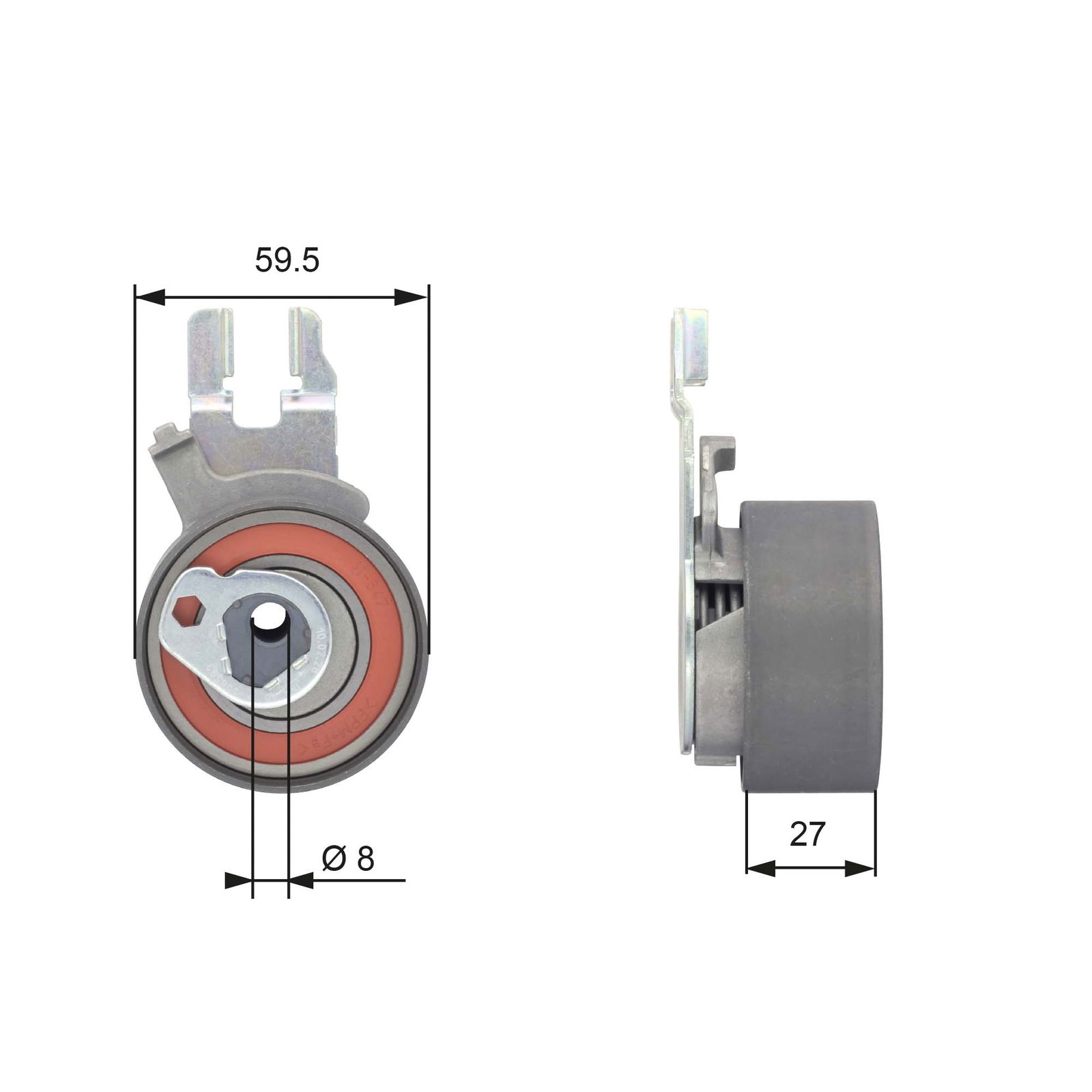 Poulie-tendeur, courroie crantée PowerGrip®