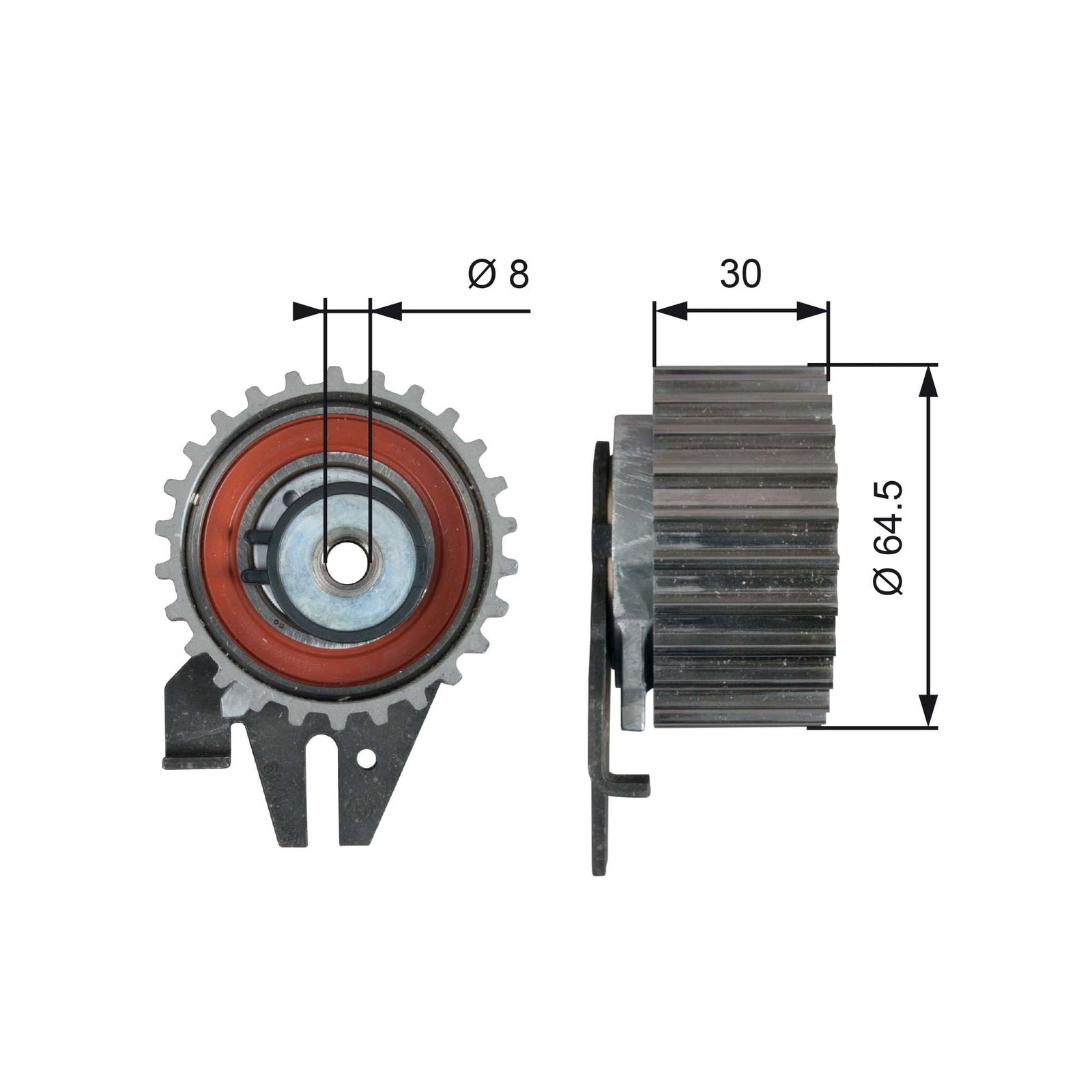 Poulie-tendeur, courroie crantée PowerGrip®