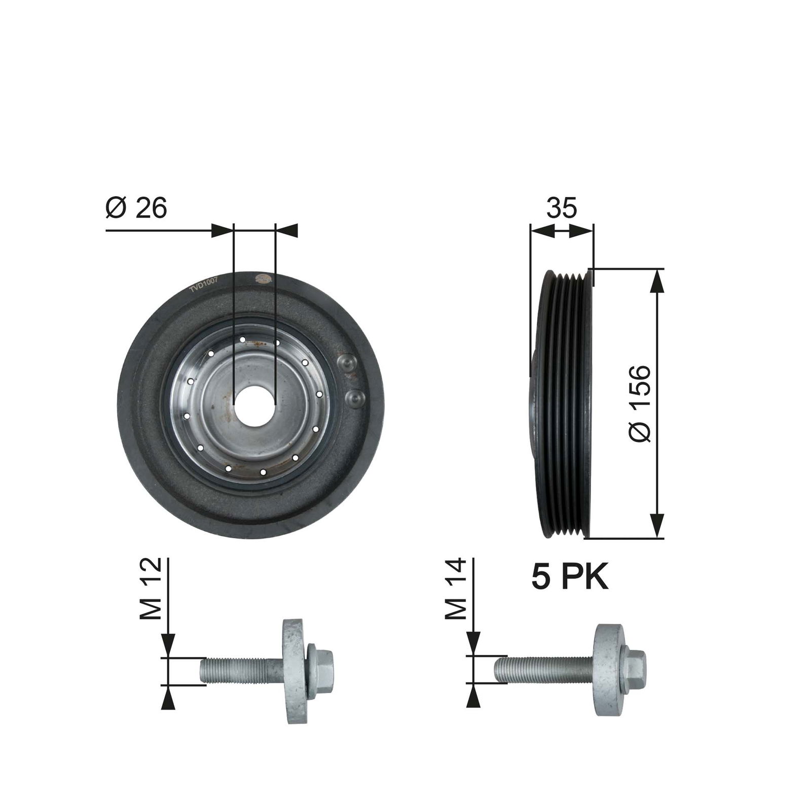 Poulie, vilebrequin DriveAlign®