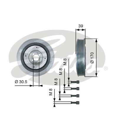 Poulie, vilebrequin DriveAlign®