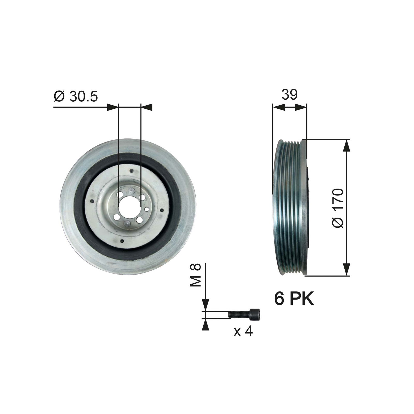 Poulie, vilebrequin DriveAlign®