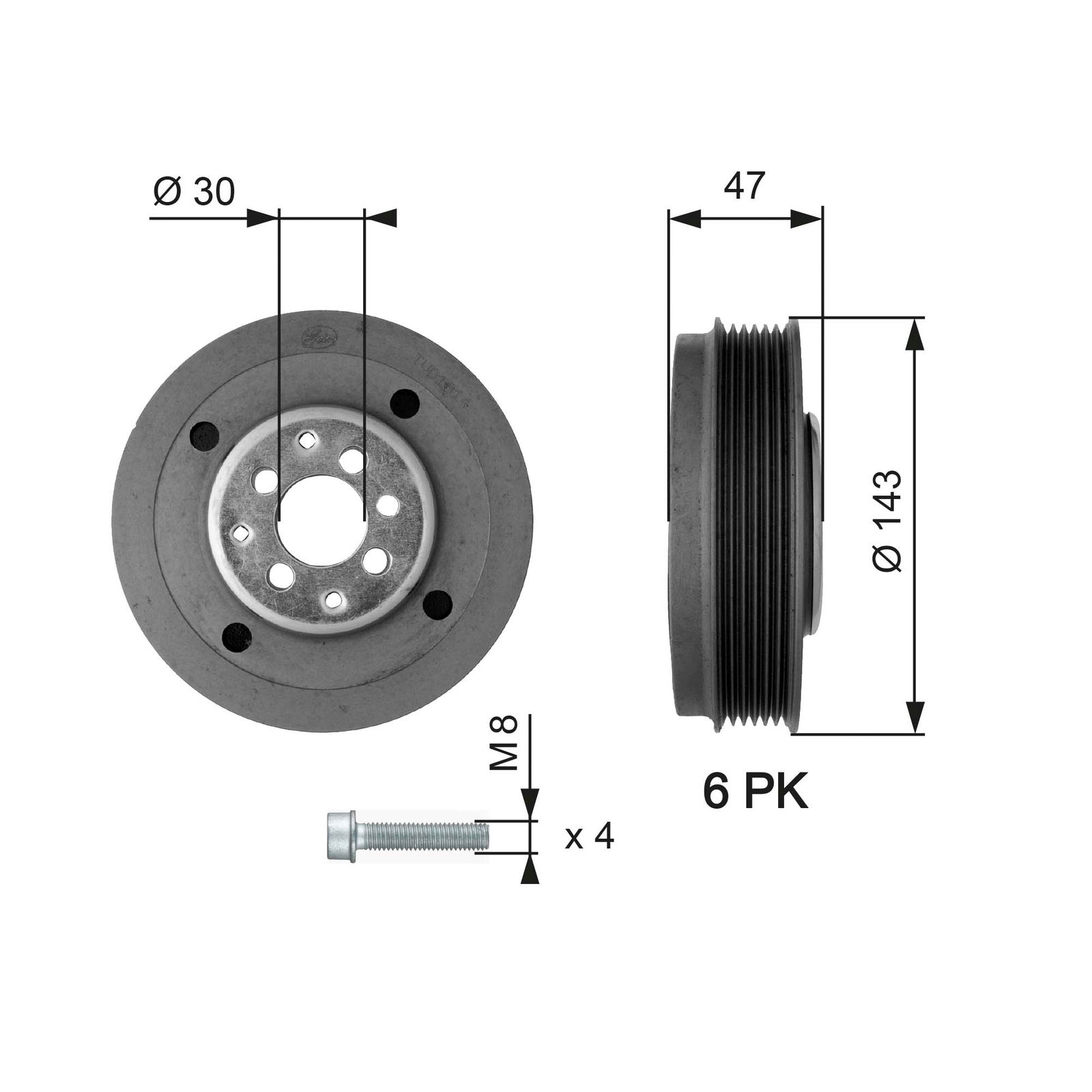 Poulie, vilebrequin DriveAlign®