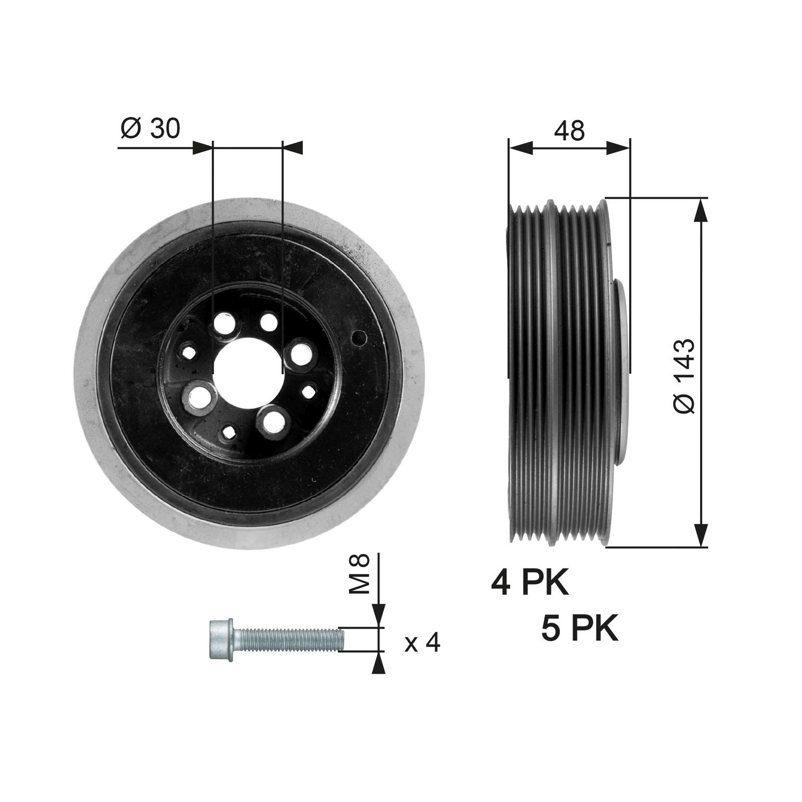 Poulie, vilebrequin DriveAlign®