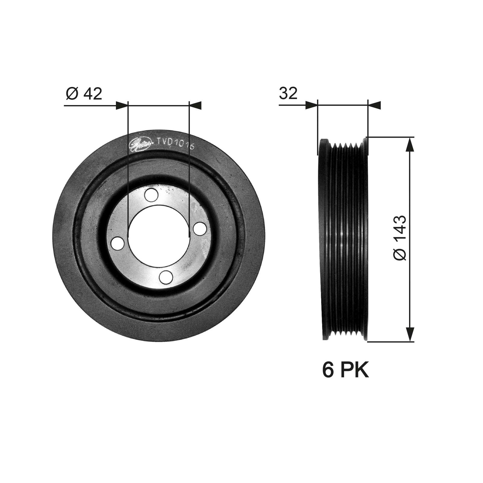 Poulie, vilebrequin DriveAlign®