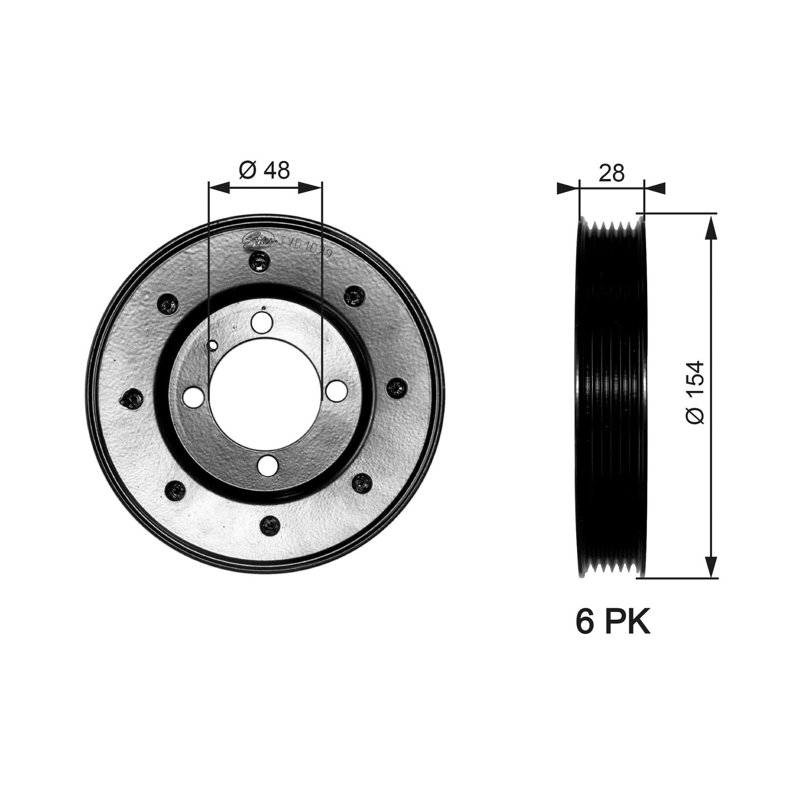 Poulie, vilebrequin DriveAlign®