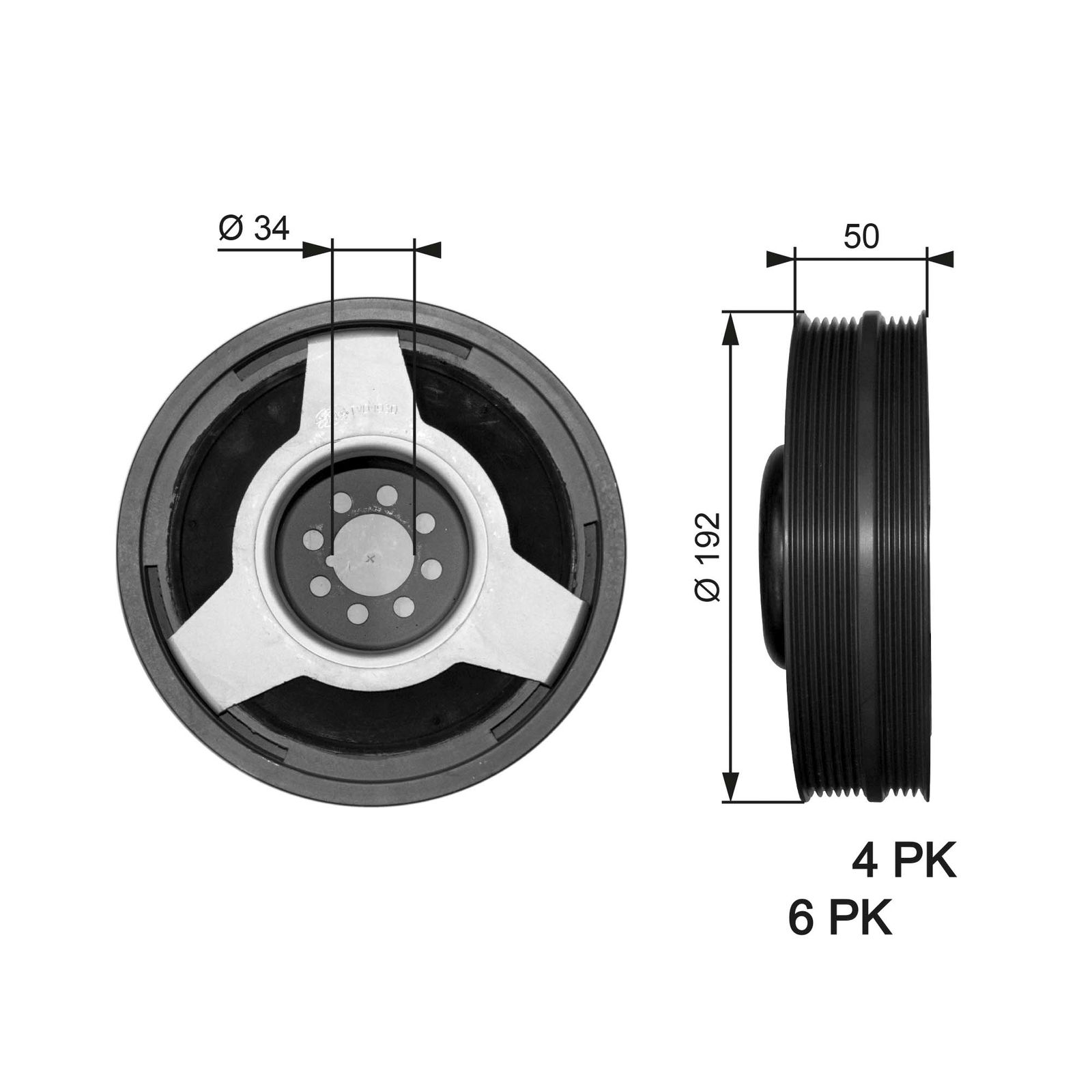 Poulie, vilebrequin DriveAlign®