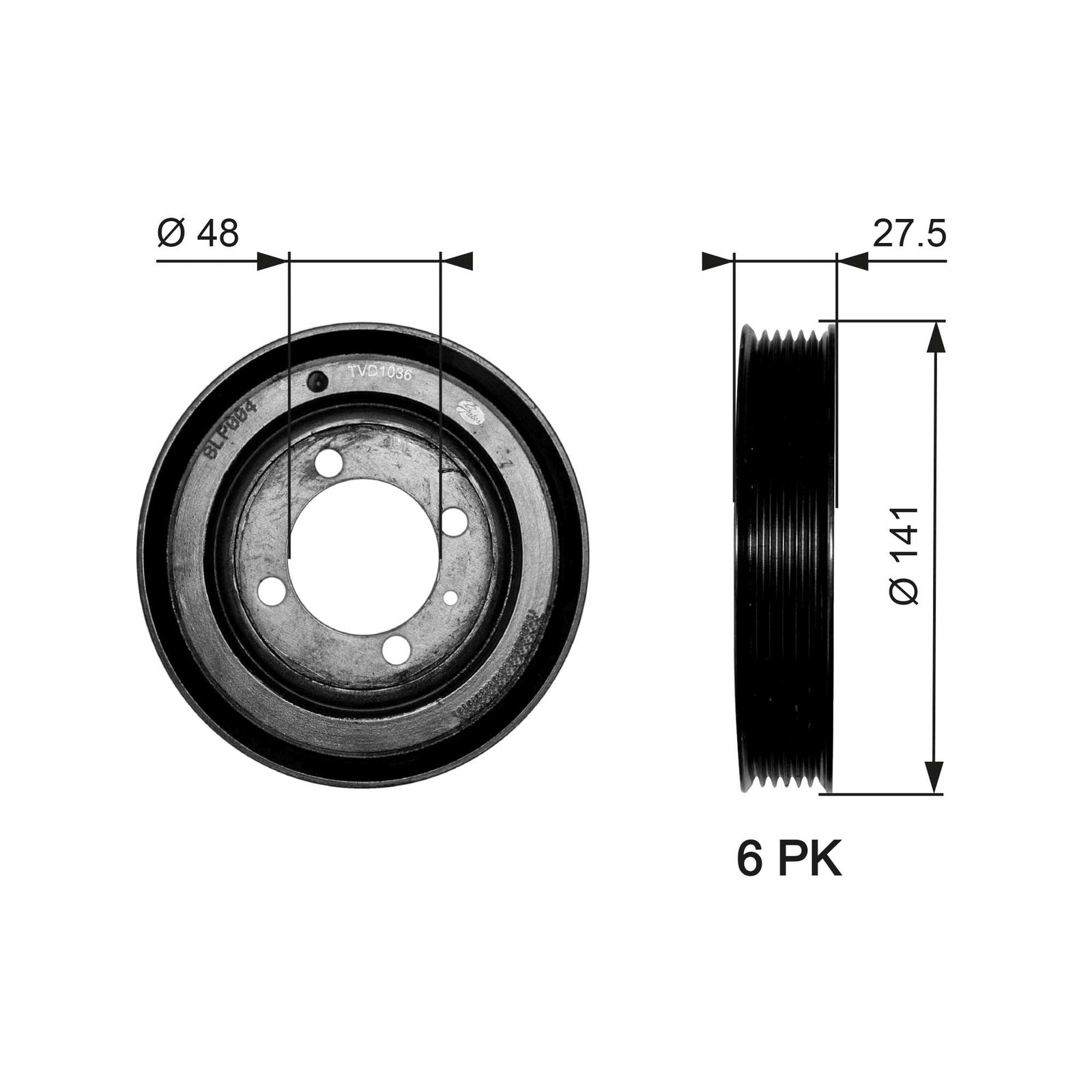 Poulie, vilebrequin DriveAlign®