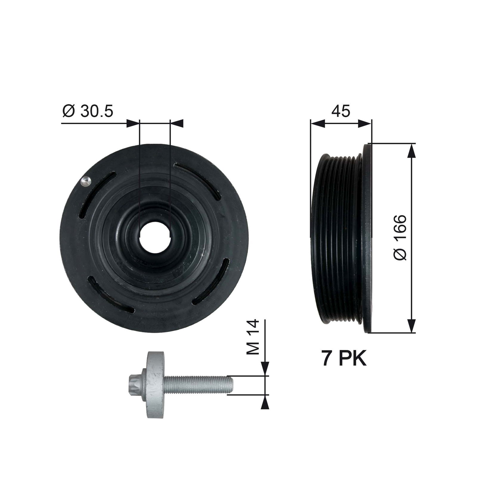 Poulie, vilebrequin DriveAlign®