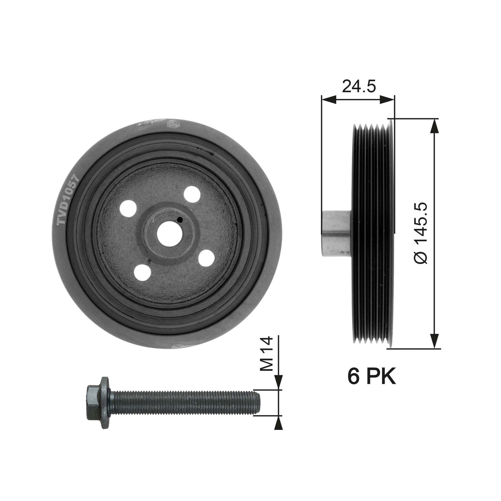 Poulie, vilebrequin DriveAlign®