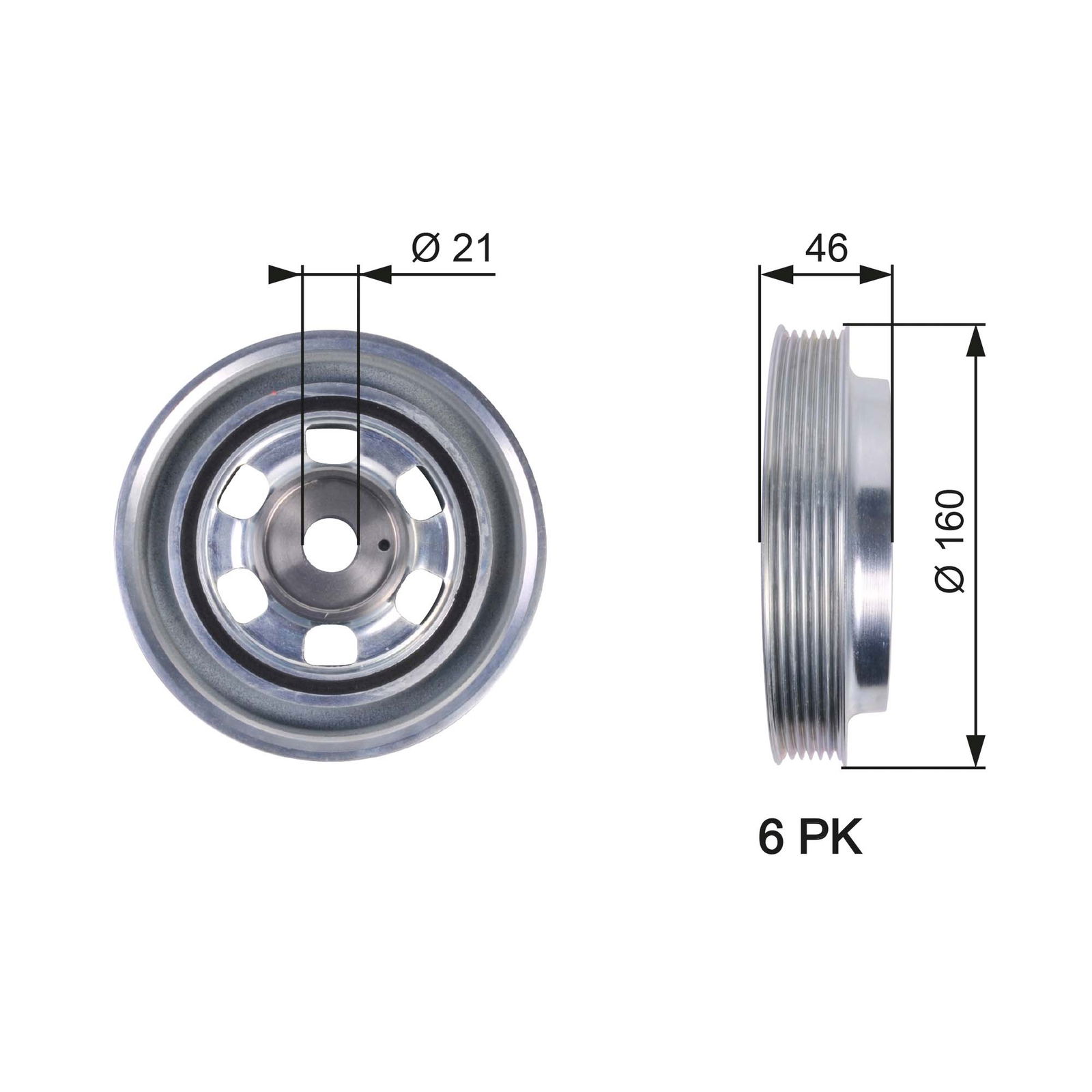 Poulie, vilebrequin DriveAlign®