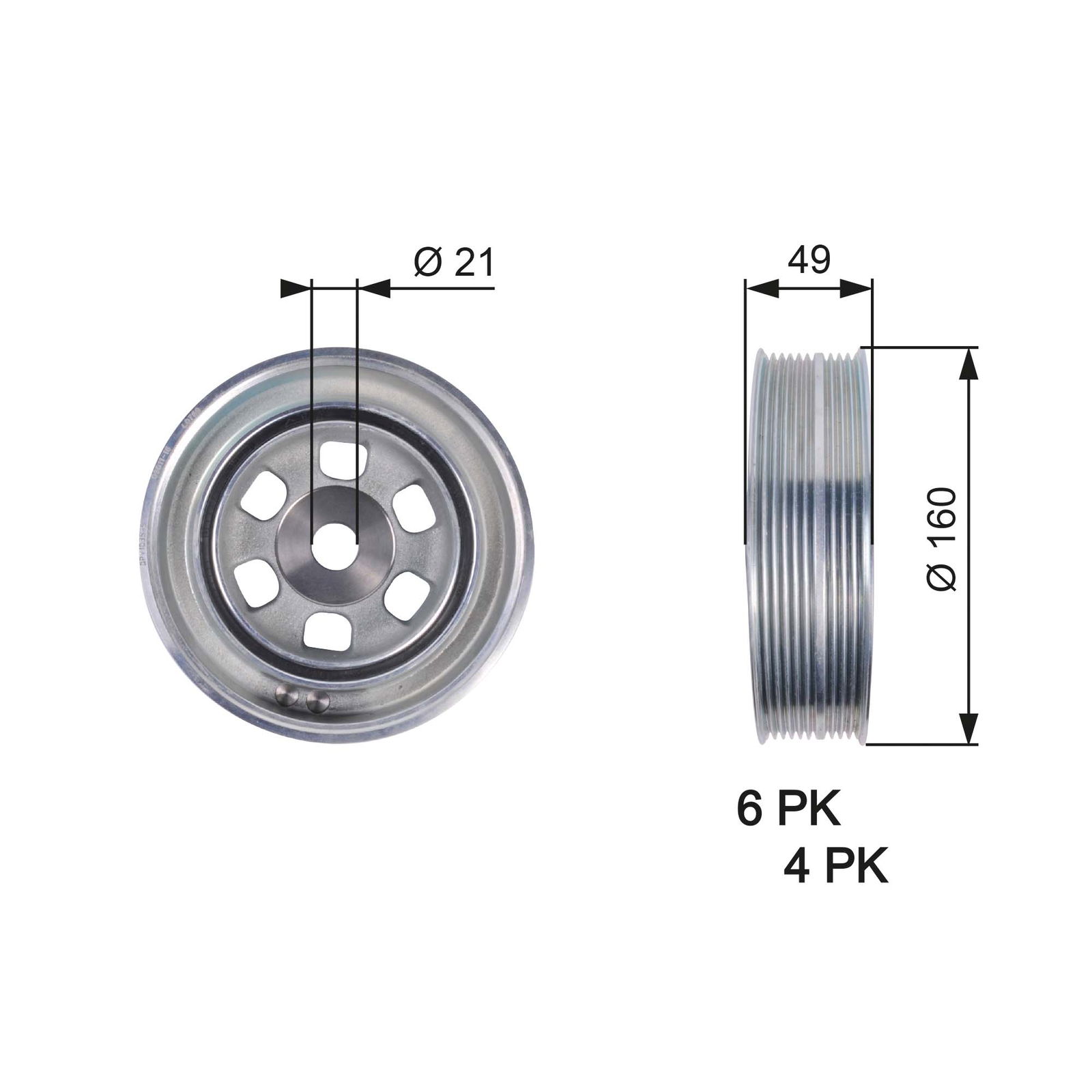 Poulie, vilebrequin DriveAlign®