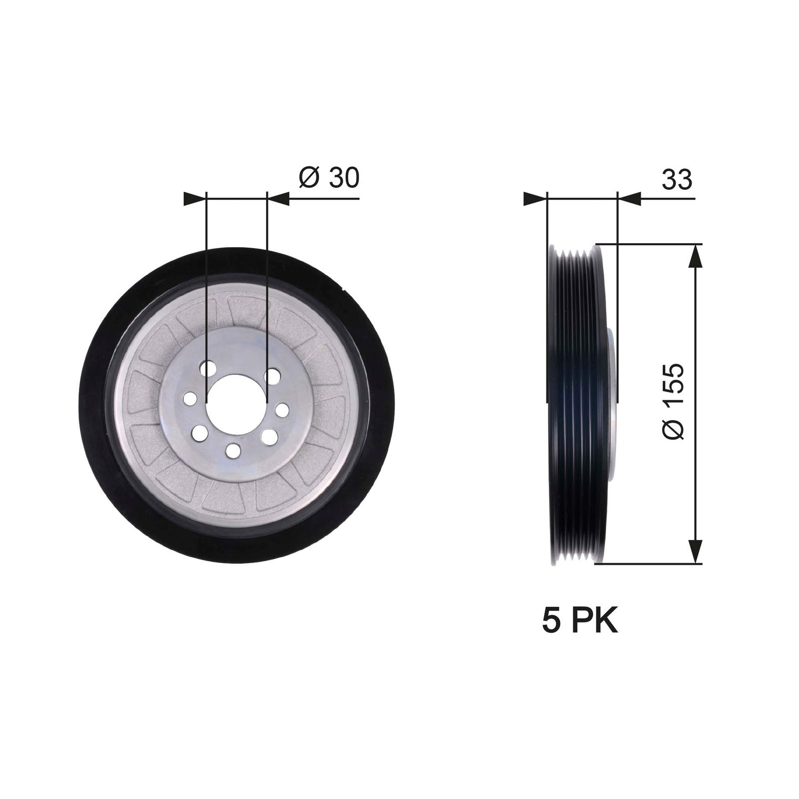 Poulie, vilebrequin DriveAlign®