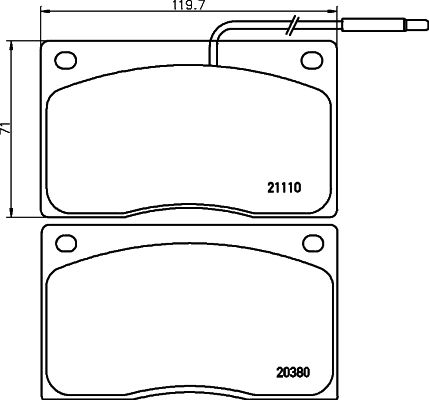 Kit de plaquettes de frein, frein à disque