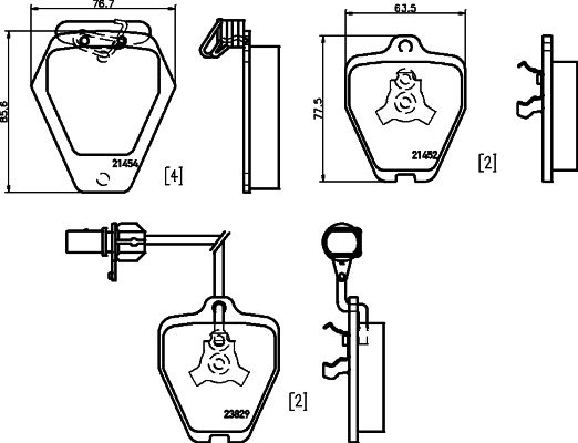 Kit de plaquettes de frein, frein à disque