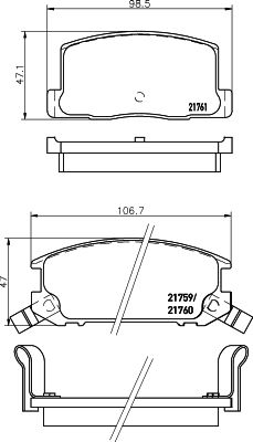 Kit de plaquettes de frein, frein à disque
