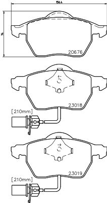 Kit de plaquettes de frein, frein à disque