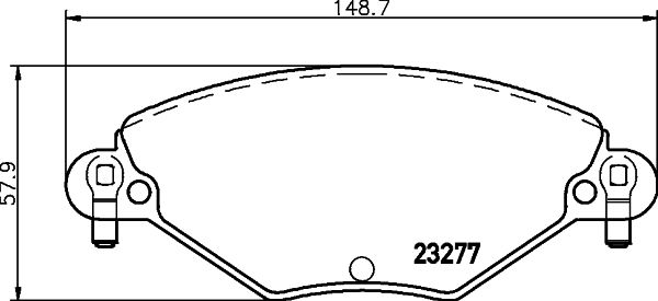 Kit de plaquettes de frein, frein à disque