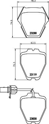 Kit de plaquettes de frein, frein à disque