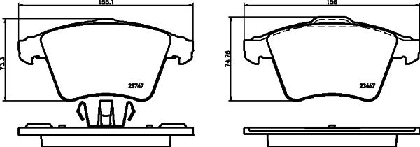 Kit de plaquettes de frein, frein à disque