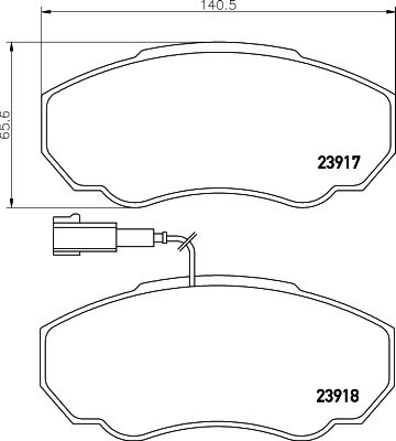 Kit de plaquettes de frein, frein à disque