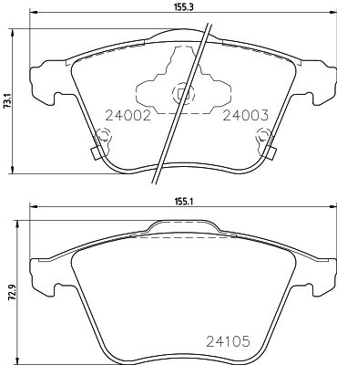 Kit de plaquettes de frein, frein à disque